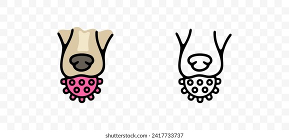 Dog holding a hedgehog ball in its teeth, graphic design. Animal and pet, toys for dogs, cynology, pet store and feed, vector design and illustration