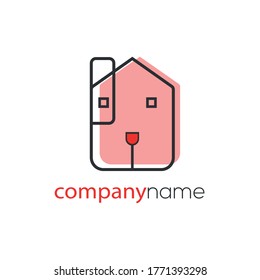 Dog Home, Bar, house logo template 