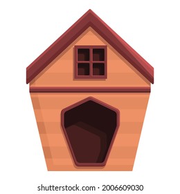 Dog home icon cartoon vector. Puppy kennel. Pet doghouse