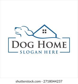 Plantilla de Vector de elemento de diseño de logotipo de hogar de perro