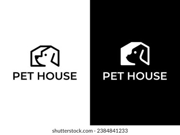 dog home logo design. health pet care concept symbol vector illustration.