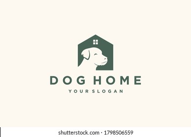 dog home logo design vector template