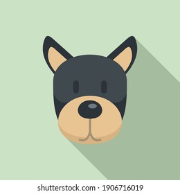 Dog home puppy icon. Flat illustration of dog home puppy vector icon for web design