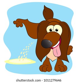 dog hooligan cartoon vector illustration 