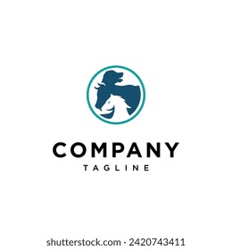 Dog Horse cow logo icon vector template.eps