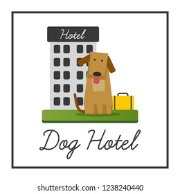 Dog Hotel Vector Illustration 
