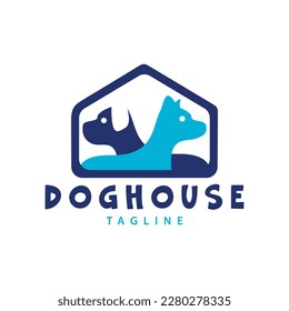 Dog house and animal logo design