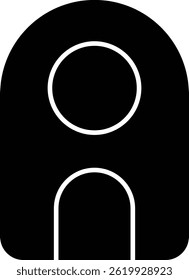 Dog House Black Vector Icon