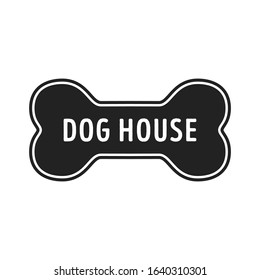 Dog House, Dog Bone Vector Illustration Background