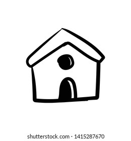 dog house doodle hand draw drawing 