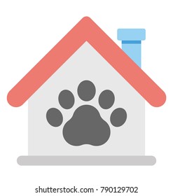 Dog House Flat Colored Icon
