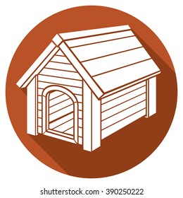 dog house flat icon 