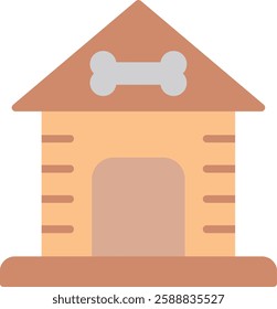 Dog House Flat Illustration Vector Design