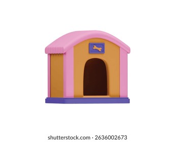 dog house icon 3d illustration render