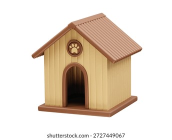 Icono de casa de perro Ilustración de render 3d