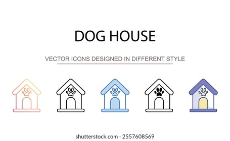 Dog house icon design with white background stock illustration