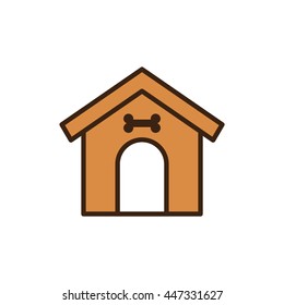dog house icon in flat icon