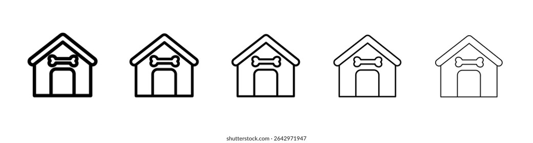 dog house icon Flat design on isolated background