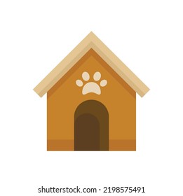 Dog House Icon Flat Illustration Dog Stock Vector (Royalty Free ...