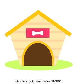 Dog house icon. Isolated vector clip art
