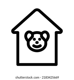 dog house icon or logo isolated sign symbol vector illustration - high quality black style vector icons
