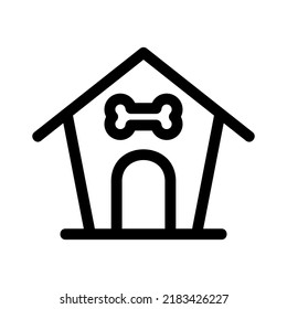 dog house icon or logo isolated sign symbol vector illustration - high quality black style vector icons
