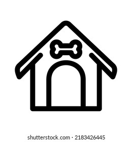 dog house icon or logo isolated sign symbol vector illustration - high quality black style vector icons
