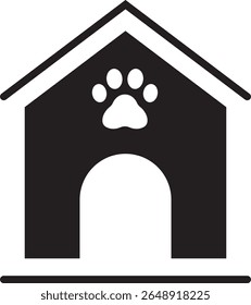 Dog house icon in a simple, minimalist style