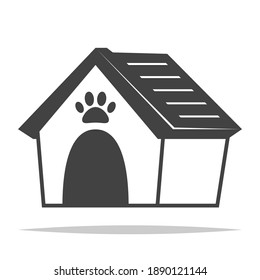 Dog house icon transparent vector isolated