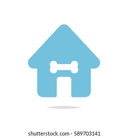 Dog house icon vector