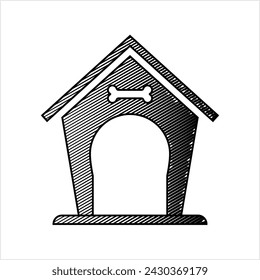 Dog House Icon Vector Art Illustration