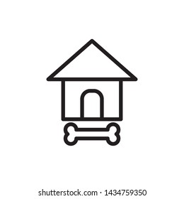 dog house icon vector design template