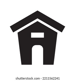 plantilla de diseño vectorial de icono de casa de perro