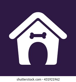 Dog house icon . Vector illustration