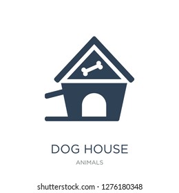 dog house icon vector on white background, dog house trendy filled icons from Animals collection, dog house vector illustration