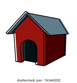 Dog house isolated