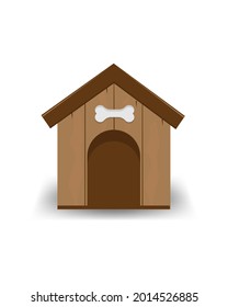 dog house isolated on white background, vector illustration