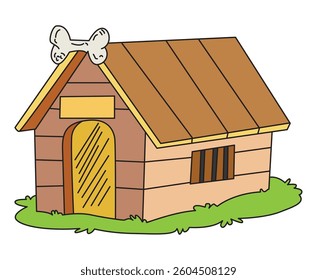 Dog house isolated on white background