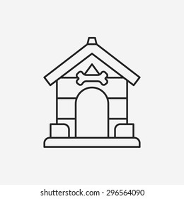 dog house line icon