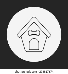 dog house line icon