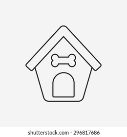 dog house line icon