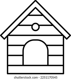 Dog house line icon. Pet building symbol