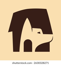 Dog house logo design, dog logo design