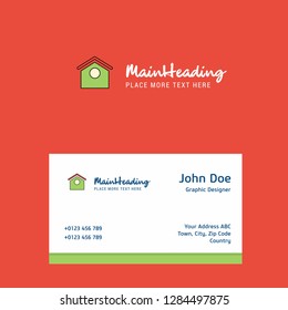 Dog house  logo Design with business card template. Elegant corporate identity. - Vector