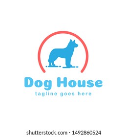 dog house logo design, icon design template elemnets