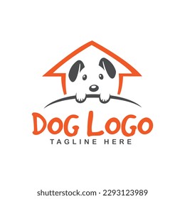 dog house logo design template free vector