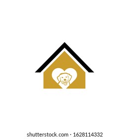 Dog House Logo Design Vector. 