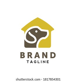 Hund-Haus-Logo-Vektorgrafik