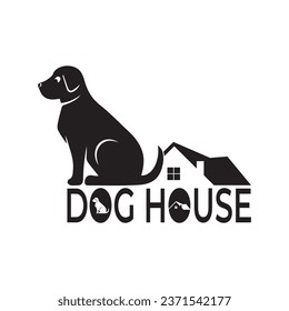 Logotipo de espacio negativo de la Casa del perro