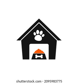 dog house logo vector concept